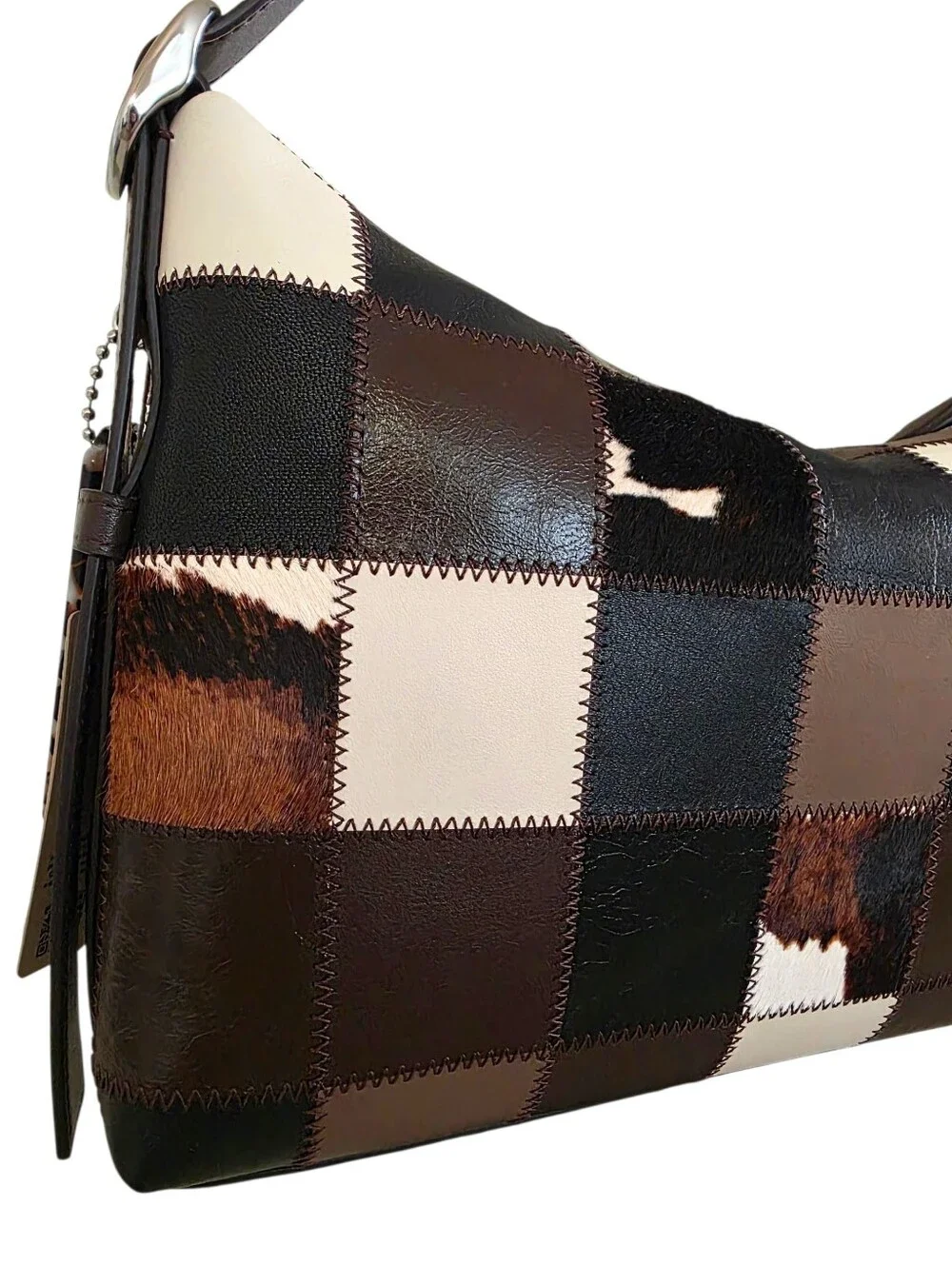 Coachtopia Coach Alter Ego Slouchy Shoulder Bag Maple Multi Cow Print CFI65 NEW